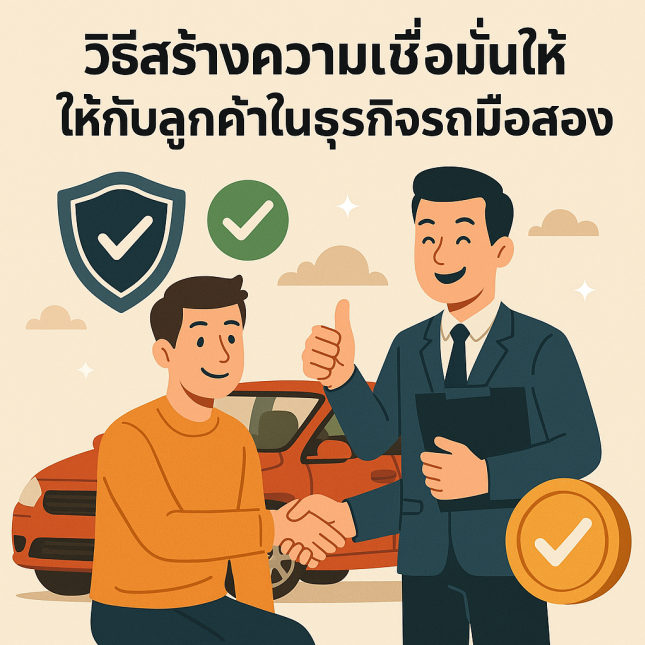 วิธีสร้างความเชื่อมั่นให้กับลูกค้าในธุรกิจรถมือสอง