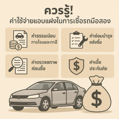ควรรู้! ค่าใช้จ่ายแอบแฝงในการซื้อรถมือสอง