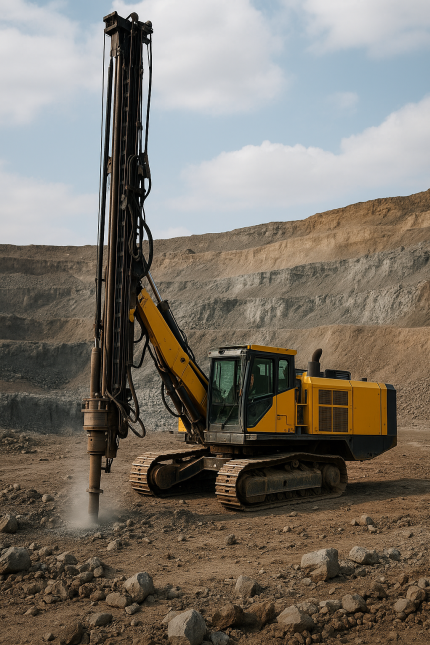 รถเจาะหิน (Drill Rig) เครื่องจักรหลักในการระเบิดหน้าดิน