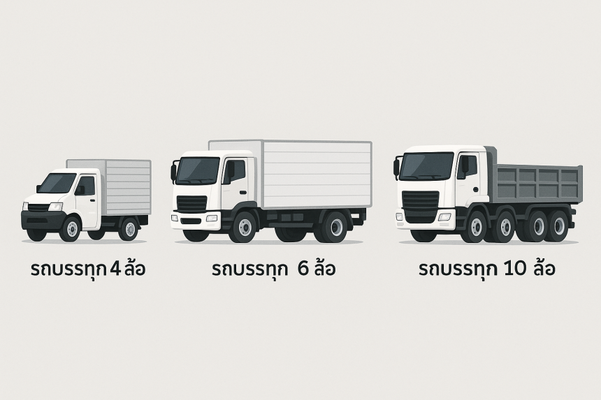 รู้จักกับรถบรรทุก 4 ล้อ 6 ล้อ 10 ล้อ ต่างกันอย่างไร?