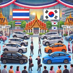 การแข่งขันระหว่างผู้ผลิตรถยนต์ญี่ปุ่นและเกาหลีในตลาดไทย