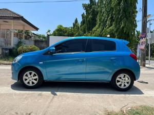 MITSUBISHI MIRAGE 1.2 GLS  สีฟ้า  เกียร์ออโต้  ปี 2012 - รถมือสอง Mitsubishi, Mirage 2012