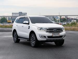 Ford EVEREST 2.0 TITANIUM PLUS ปี 2018  เกียร์ออร์โต้ สีขาว เลขไมล์ 124,xxx กม. Ford, Everest 2018