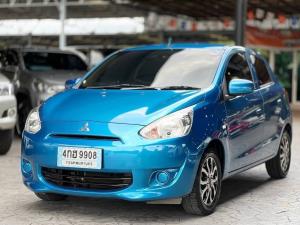 MITSUBISHI MIRAGE 1.2 GLX สีฟ้า  เกียร์ออโต้  ปี 2015 Mitsubishi, Mirage 2015