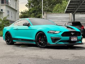 Ford Mustang 2.3 Ecoboost Minorchange ปี 2019  เลขไมล์  56,xxx KM. สีดำ แรฟเขียว Ford, Mustang 2019