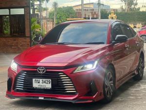 Toyota, Yaris Ativ 2023 TOYOTA NEW YARIS  ATIV  Sedan 4dr Premium Y 23  สีแดง       เกียรออโต้ Mellocar