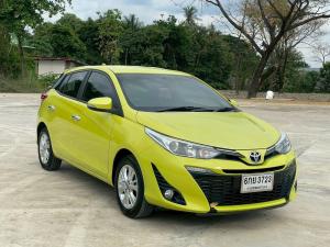 #TOYOTA  YARIS  1.2 G TOP Y 17  HACTHBACK สีเขียว  ออโต้ Toyota, Yaris 2017